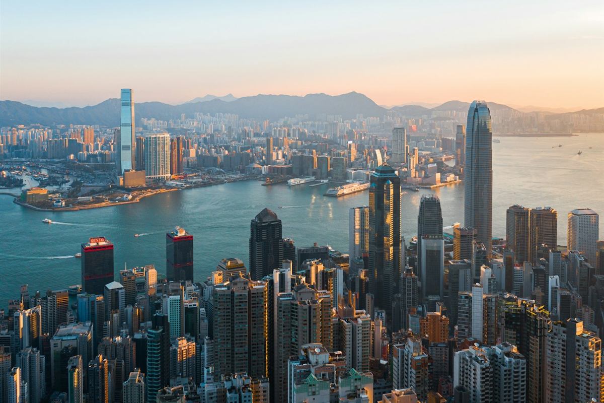 Bahía de Victoria y el skyline de Hong Kong